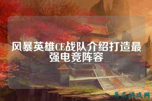 风暴英雄CE战队介绍打造最强电竞阵容
