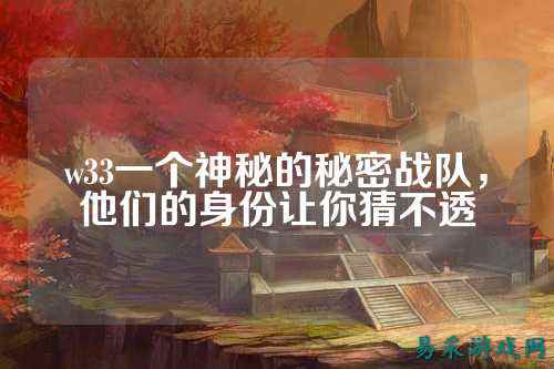 w33一个神秘的秘密战队，他们的身份让你猜不透