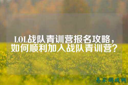 LOL战队青训营报名攻略，如何顺利加入战队青训营？