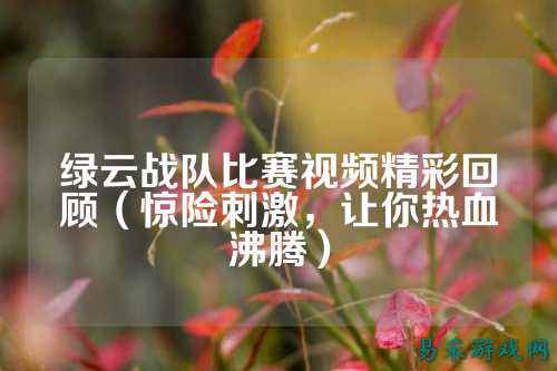 绿云战队比赛视频精彩回顾（惊险刺激，让你热血沸腾）