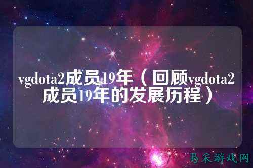 vgdota2成员19年(回顾vgdota2成员19年的发展历程)