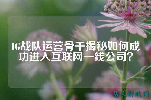 IG战队运营骨干揭秘如何成功进入互联网一线公司？