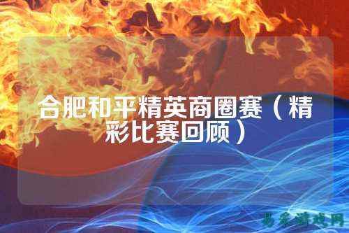 合肥和平精英商圈赛（精彩比赛回顾）