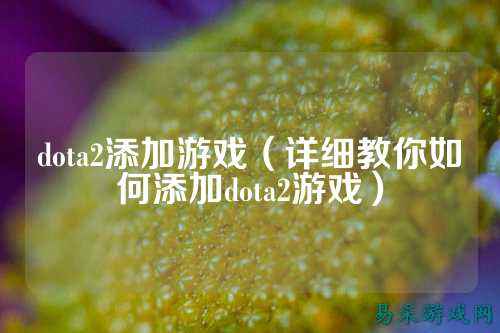 dota2添加游戏（详细教你如何添加dota2游戏）