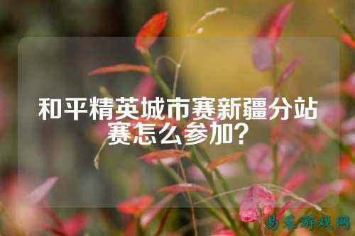 和平精英城市赛新疆分站赛怎么参加？
