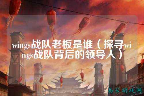 wings战队老板是谁（探寻wings战队背后的领导人）