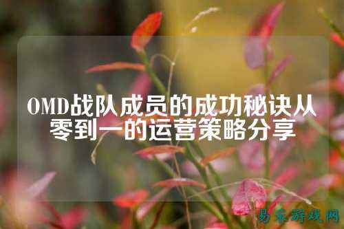 OMD战队成员的成功秘诀从零到一的运营策略分享
