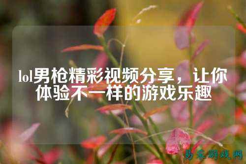 lol男枪精彩视频分享，让你体验不一样的游戏乐趣