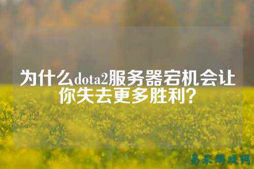 为什么dota2服务器宕机会让你失去更多胜利?