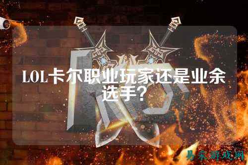LOL卡尔职业玩家还是业余选手?
