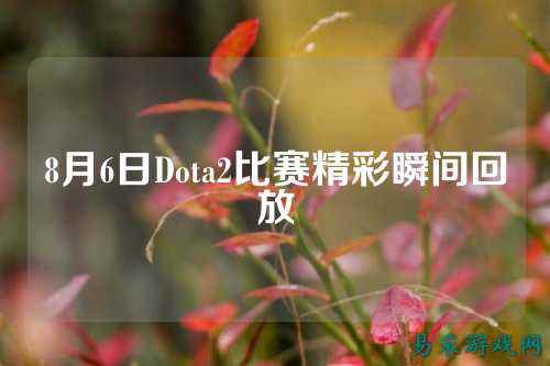 8月6日Dota2比赛精彩瞬间回放