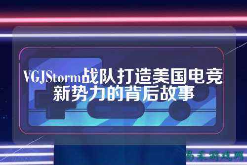 VGJStorm战队打造美国电竞新势力的背后故事