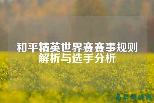 和平精英世界赛赛事规则解析与选手分析