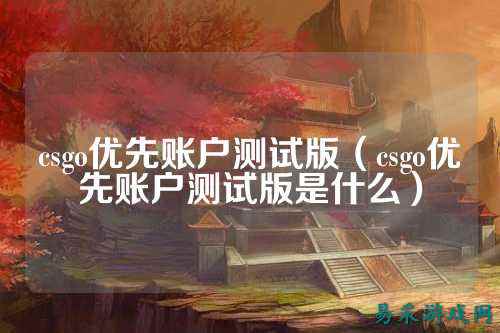 csgo优先账户测试版（csgo优先账户测试版是什么）