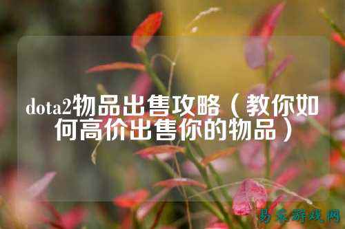 dota2物品出售攻略（教你如何高价出售你的物品）
