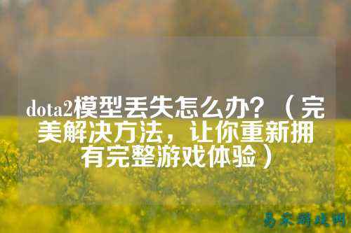 dota2模型丢失怎么办？（完美解决方法，让你重新拥有完整游戏体验）
