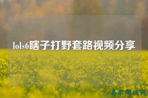 lols6瞎子打野套路视频分享