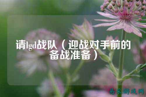 请lgd战队（迎战对手前的备战准备）