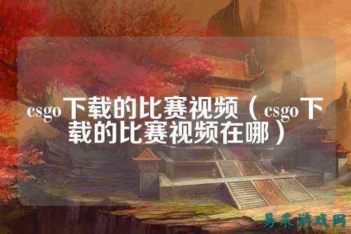 csgo下载的比赛视频（csgo下载的比赛视频在哪）
