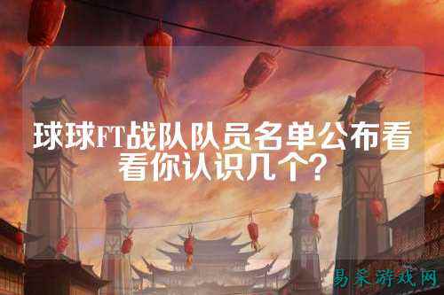 球球FT战队队员名单公布看看你认识几个？