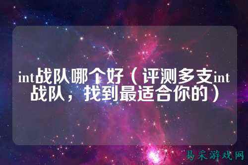 int战队哪个好（评测多支int战队，找到最适合你的）