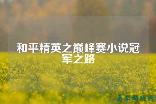 和平精英之巅峰赛小说冠军之路