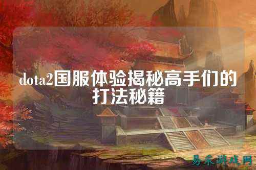dota2国服体验揭秘高手们的打法秘籍