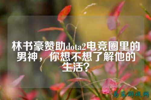 林书豪赞助dota2电竞圈里的男神，你想不想了解他的生活？