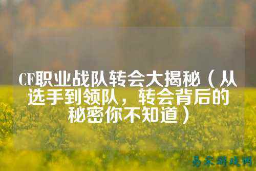 CF职业战队转会大揭秘(从选手到领队,转会背后的秘密你不知道)
