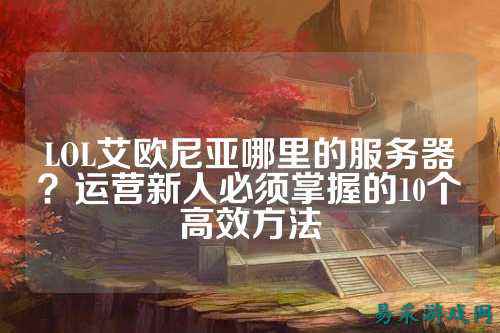 LOL艾欧尼亚哪里的服务器？运营新人必须掌握的10个高效方法