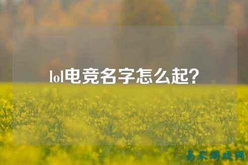 lol电竞名字怎么起?