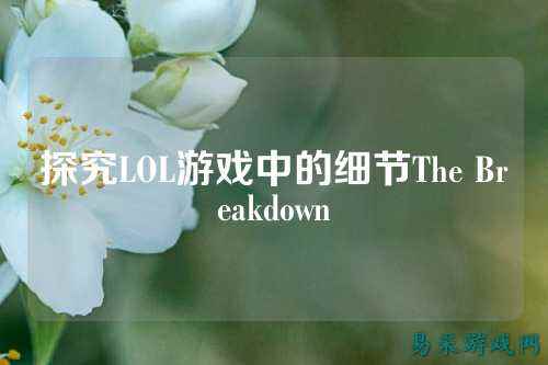 探究LOL游戏中的细节The Breakdown