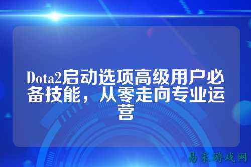 Dota2启动选项高级用户必备技能,从零走向专业运营