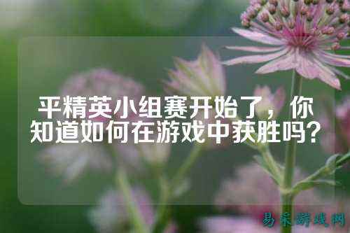 平精英小组赛开始了,你知道如何在游戏中获胜吗?