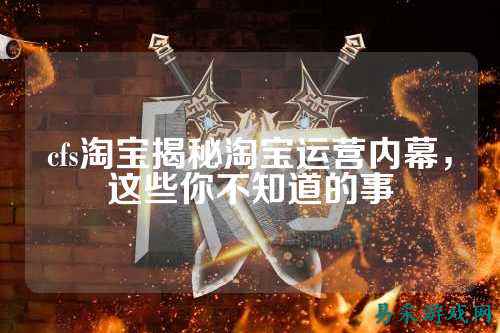 cfs淘宝揭秘淘宝运营内幕,这些你不知道的事