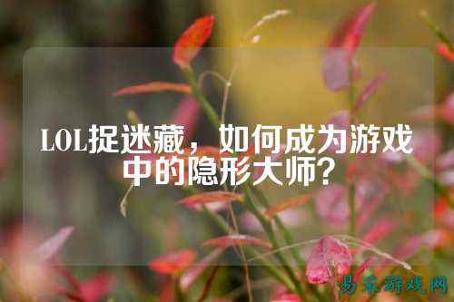 LOL捉迷藏,如何成为游戏中的隐形大师?