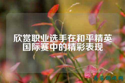 欣赏职业选手在和平精英国际赛中的精彩表现