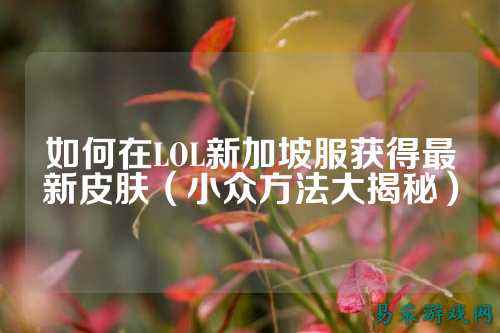 如何在LOL新加坡服获得最新皮肤(小众方法大揭秘)