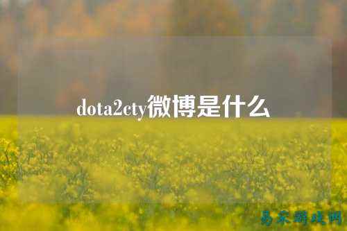 dota2cty微博是什么