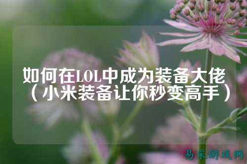 如何在LOL中成为装备大佬(小米装备让你秒变高手)