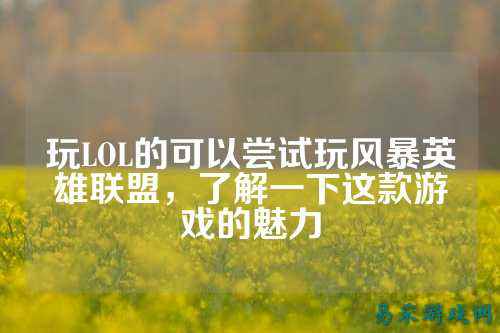 玩LOL的可以尝试玩风暴英雄联盟,了解一下这款游戏的魅力