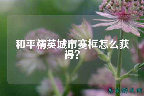 和平精英城市赛框怎么获得?