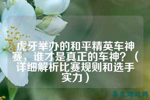 虎牙举办的和平精英车神赛,谁才是真正的车神?(详细解析比赛规则和选手实力)