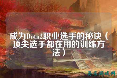 成为Dota2职业选手的秘诀(顶尖选手都在用的训练方法)