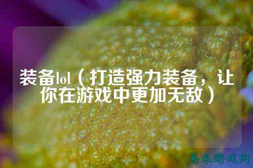 装备lol(打造强力装备,让你在游戏中更加无敌)