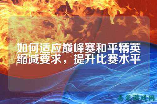 如何适应巅峰赛和平精英缩减要求,提升比赛水平