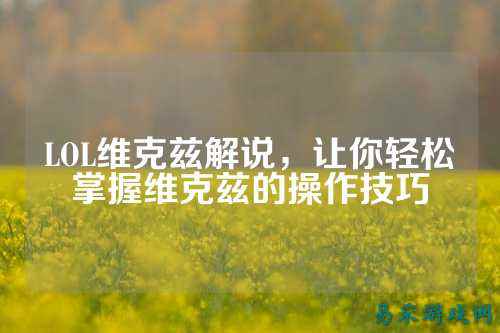 LOL维克兹解说，让你轻松掌握维克兹的操作技巧