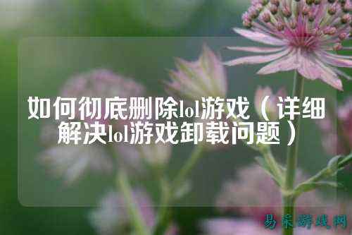 如何彻底删除lol游戏(详细解决lol游戏卸载问题)