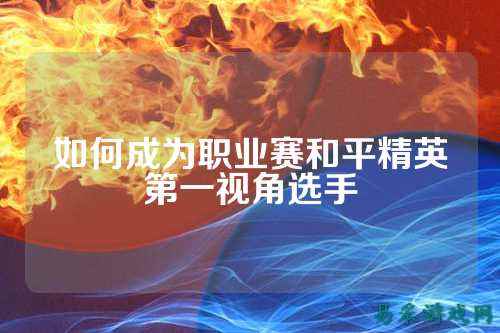 如何成为职业赛和平精英第一视角选手