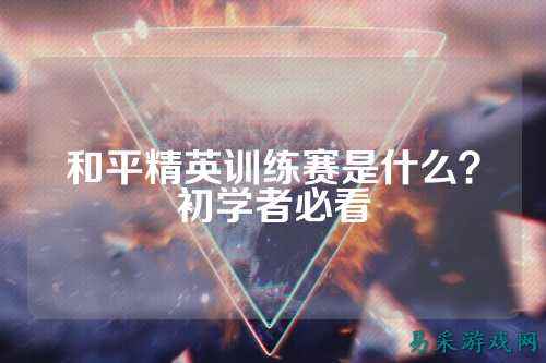 和平精英训练赛是什么?初学者必看